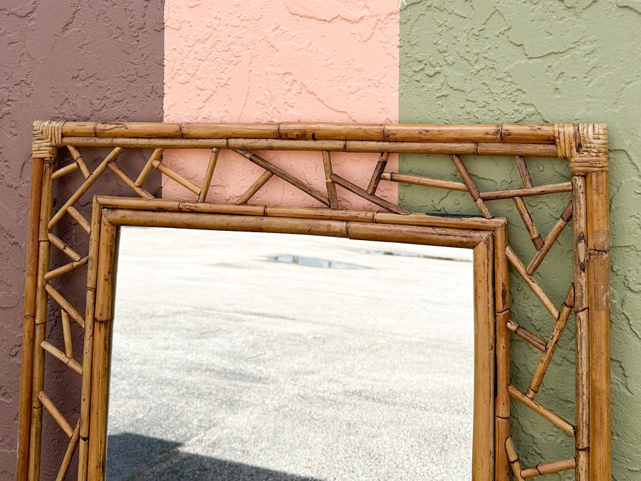 Island Style Rattan Mirror