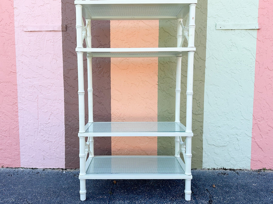 Faux Bamboo Etagere