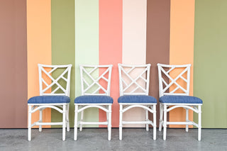 Set of Four Rattan Dining Chairs