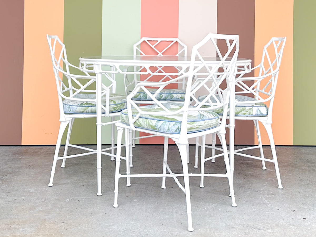 Brown Jordan Calcutta Faux Bamboo Dining Set