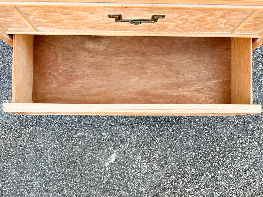 Natural Campaign Style Rattan Tall Chest