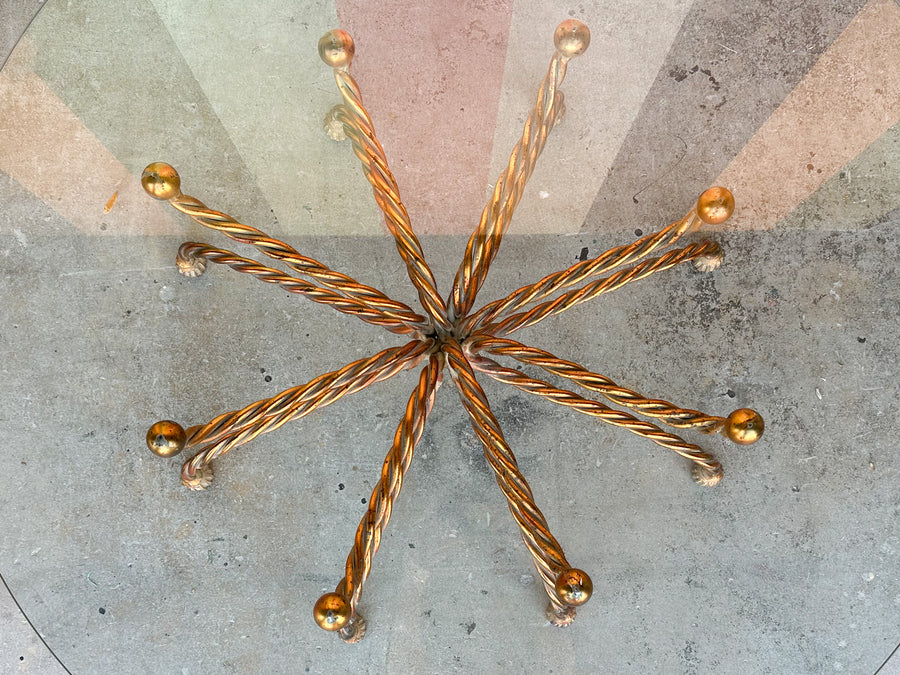 Regency Style Metal Tassel Coffee Table