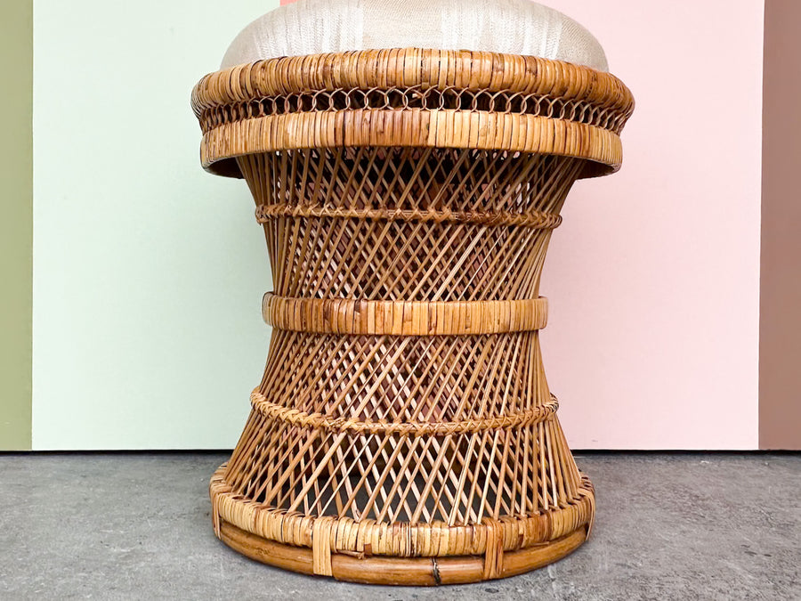 Cute Coastal Rattan Stool