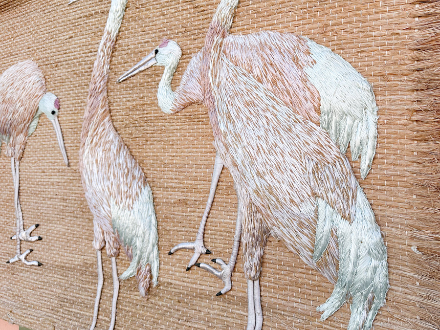 MCM Herons Woven Wall Hanging by Dan Freedman
