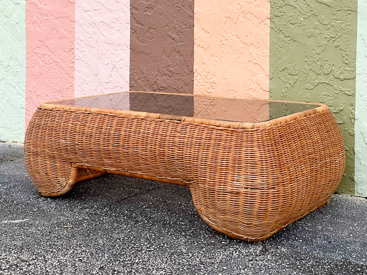 Oversized Wicker Coffee Table