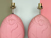 Pair of Pink Swag Lamps