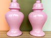 Pair of Pink Chic Ginger Jar Lamps