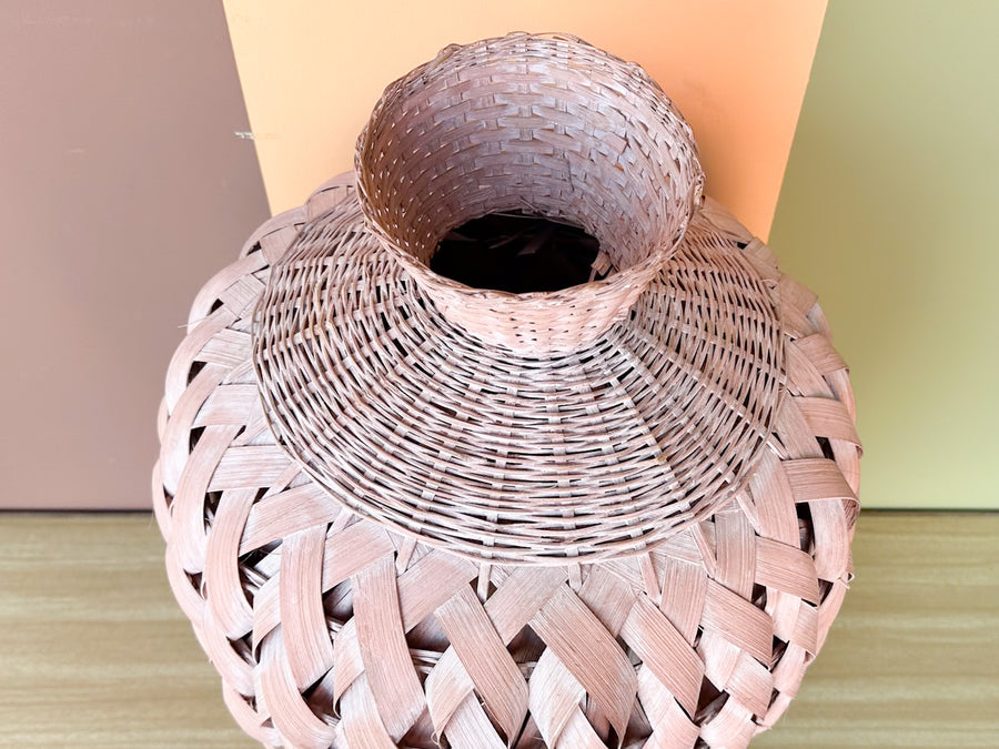 Pair of Pink Sands Woven Vases
