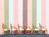 Set of Six McGuire Style Cracked Ice Rattan Dining Chairs