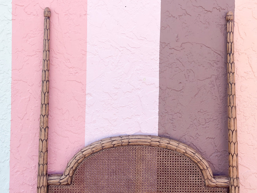 Pair of Roche Style Cane Twin Headboards