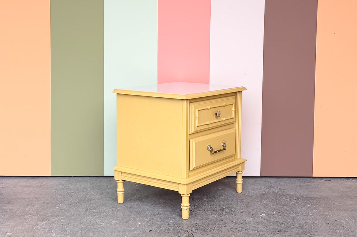 Faux Bamboo Nightstand