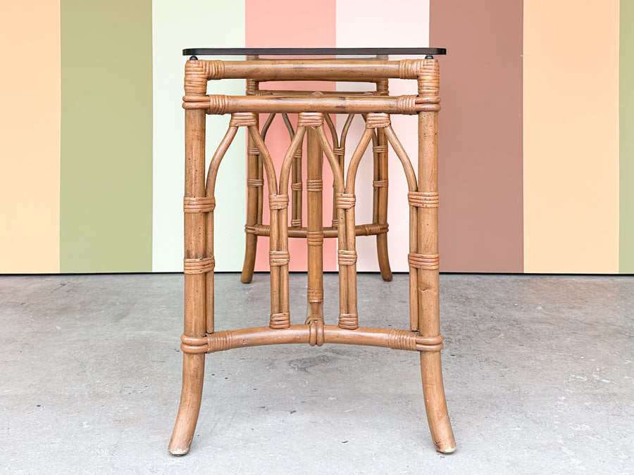 Cathedral Style Rattan Console