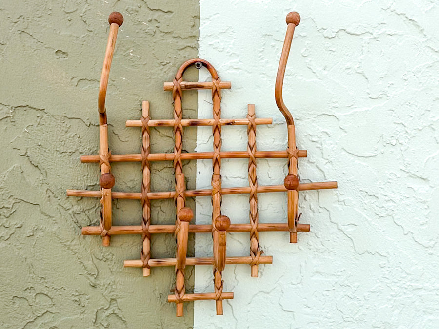 Whimsical Rattan Wall Hooks