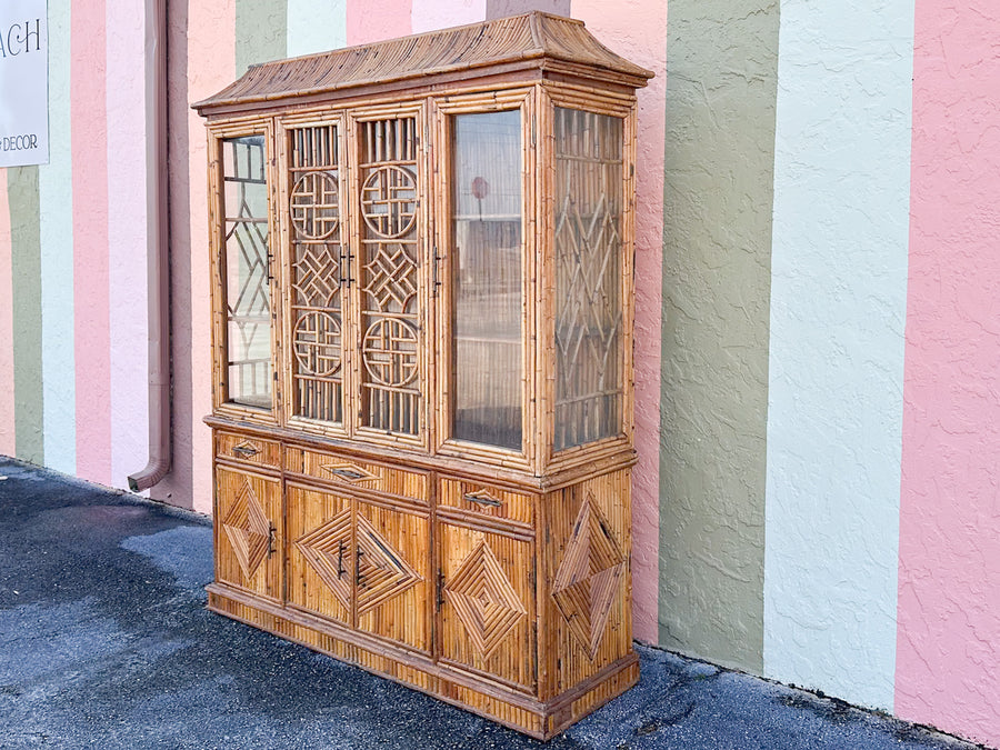Island Chic Bamboo Pagoda Cabinet