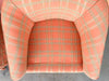 Pair of Coral Swivel Barrel Chairs