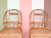 Pair of Brighton Style Bamboo and Cane Side Chairs