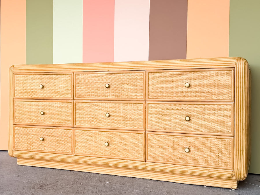 Island Style Rattan Wrapped Dresser
