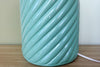 Pair of Turquoise Swirl Lamps