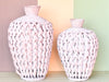 Pair of Pink Sands Woven Vases