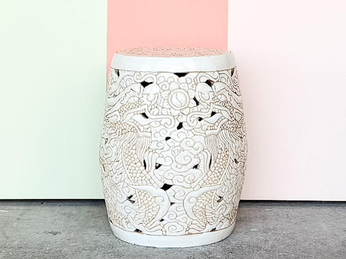 Chinoiserie Chic Dragon Garden Seat