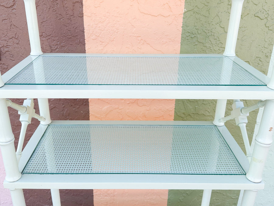 Faux Bamboo Etagere