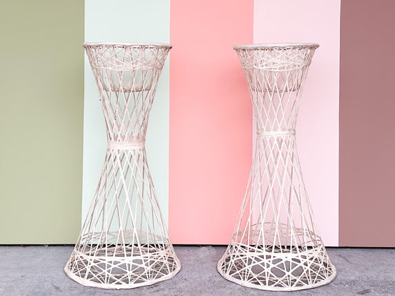 Pair of Webspun Plant Stands