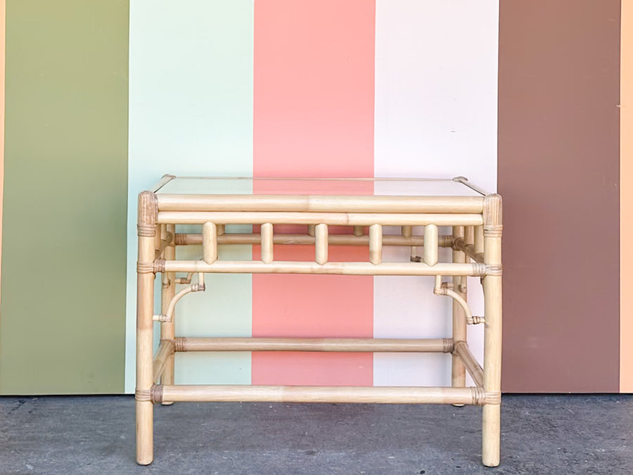 Chippendale Rattan Side Table