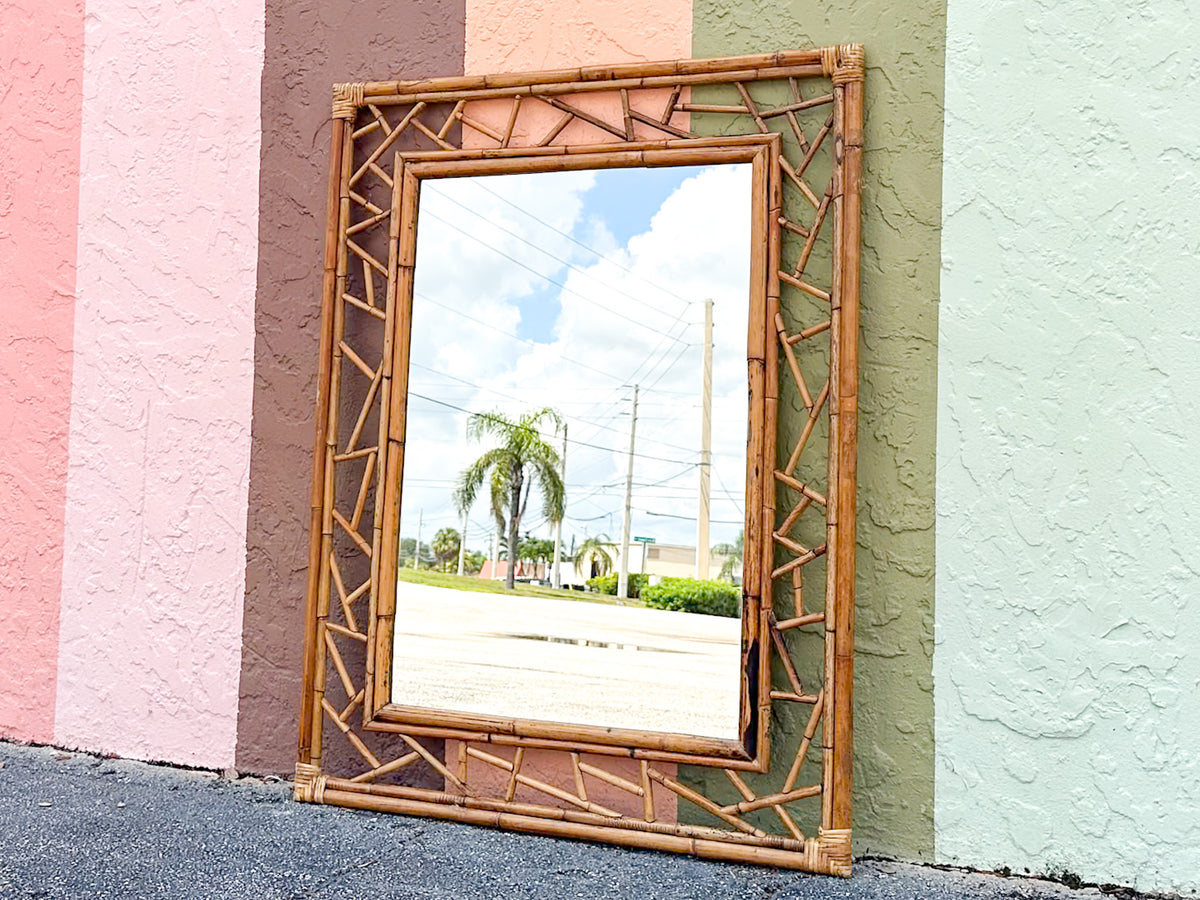 Island Style Rattan Mirror