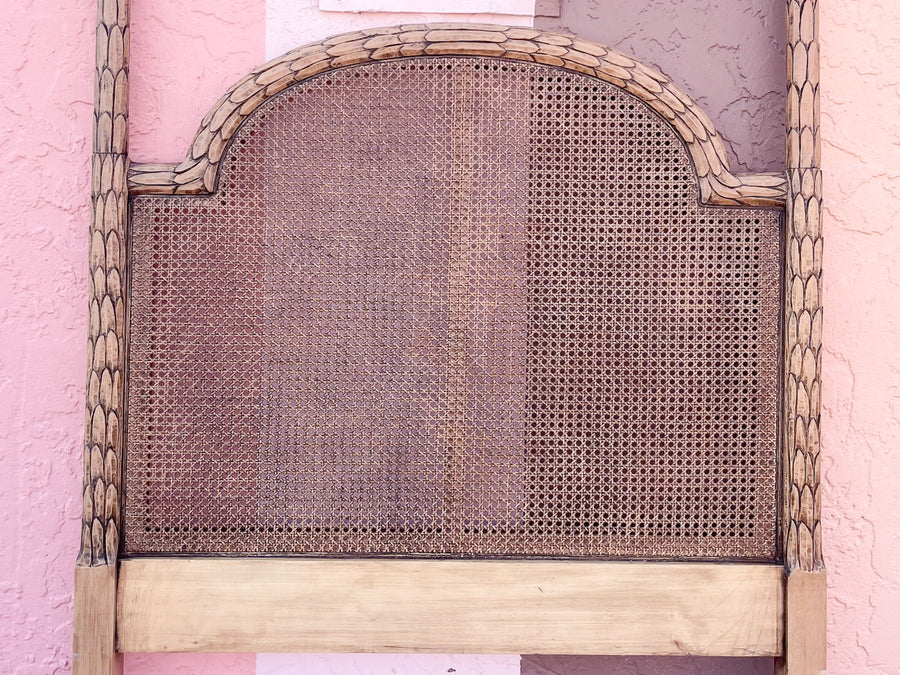Pair of Roche Style Cane Twin Headboards