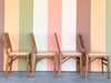 Faux Bamboo Folding Tables and Chairs Set