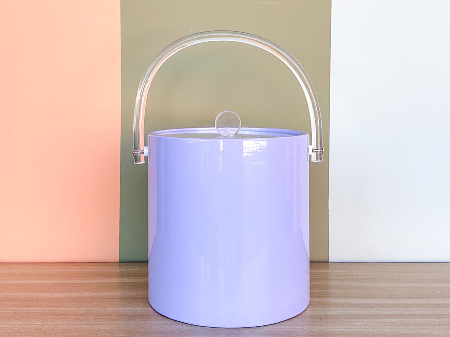 Lavender and Lucite Ice Bucket