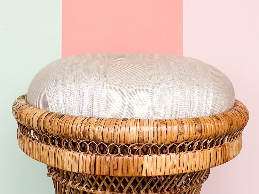 Cute Coastal Rattan Stool