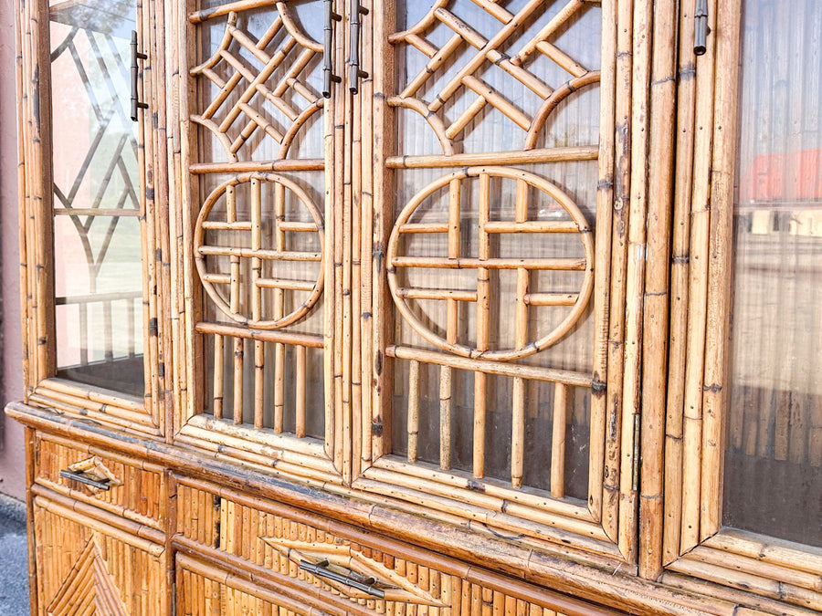 Island Chic Bamboo Pagoda Cabinet