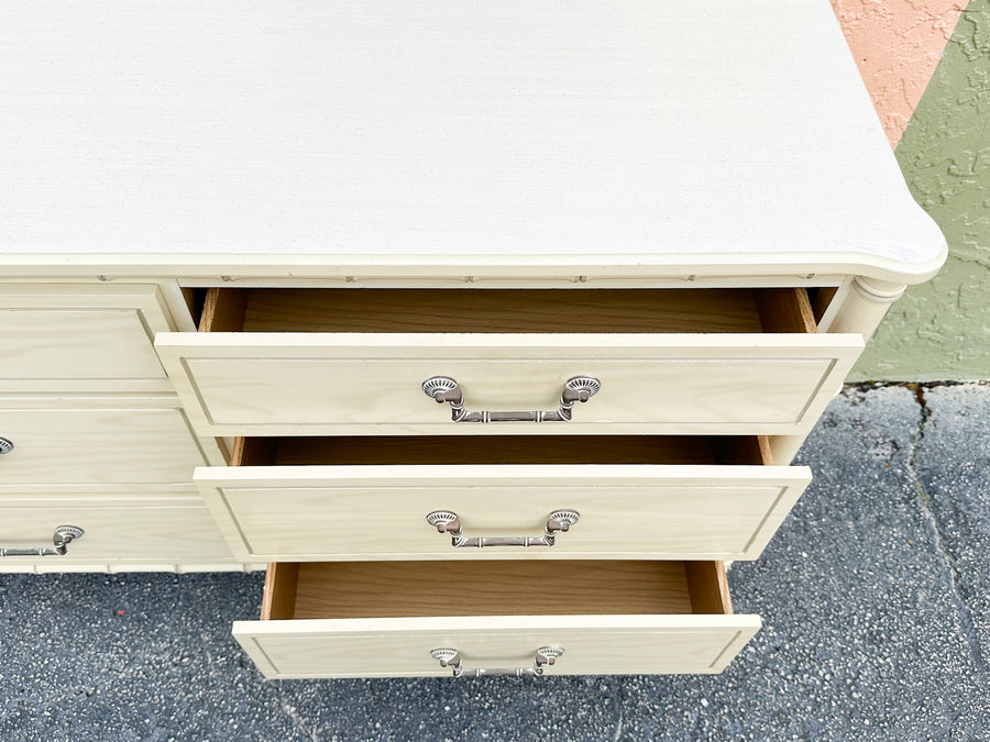 Faux Bamboo Double Dresser
