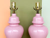 Pair of Pink Chic Ginger Jar Lamps