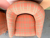 Pair of Coral Swivel Barrel Chairs