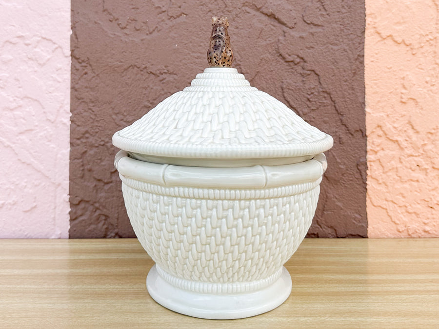 Cheetah Faux Bamboo Tureen