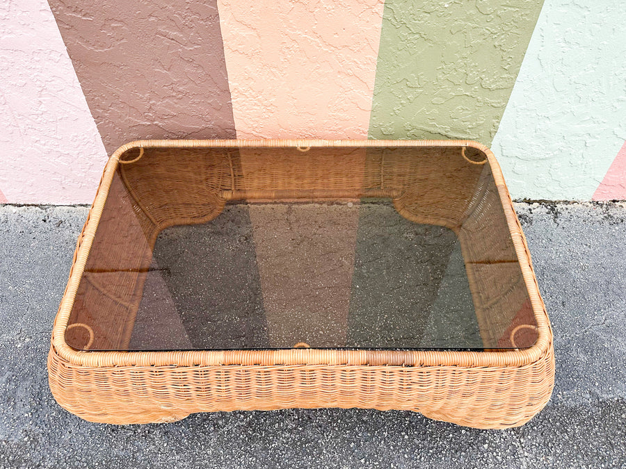 Oversized Wicker Coffee Table