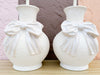 Pair of Adorable Plaster Bow Lamps