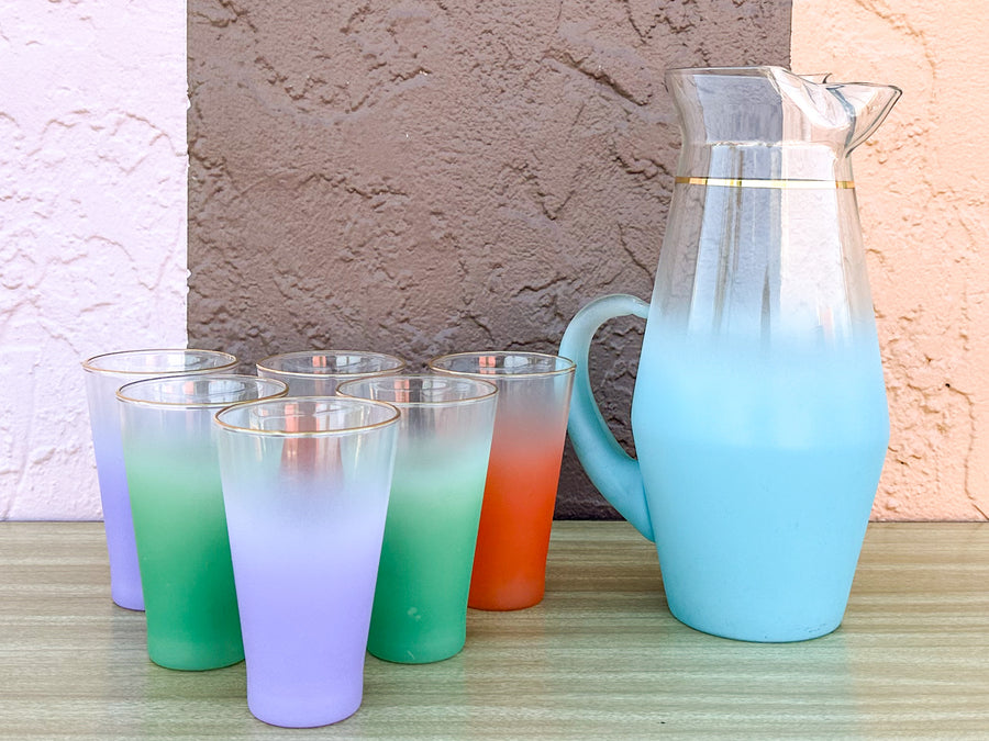 Set of Colorful Blendo Cocktail Glassware