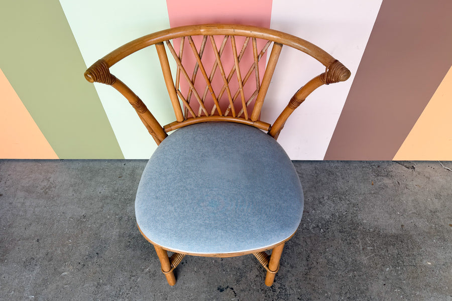 Barrel Back Rattan Accent Chair
