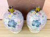 Pair of Porcelain Floral Lamps