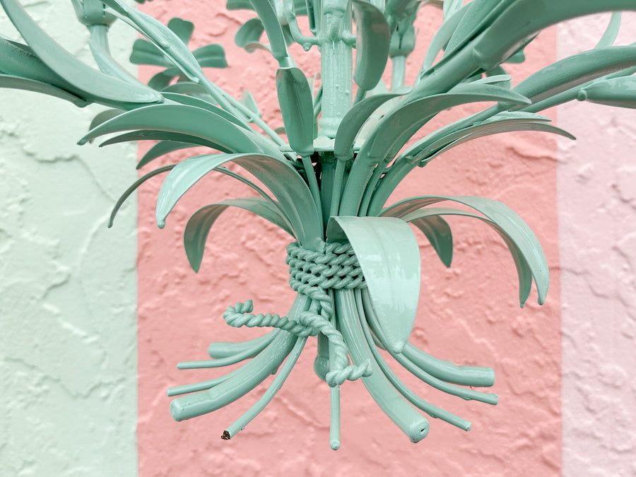 Southfield Green Floral Tole Chandelier