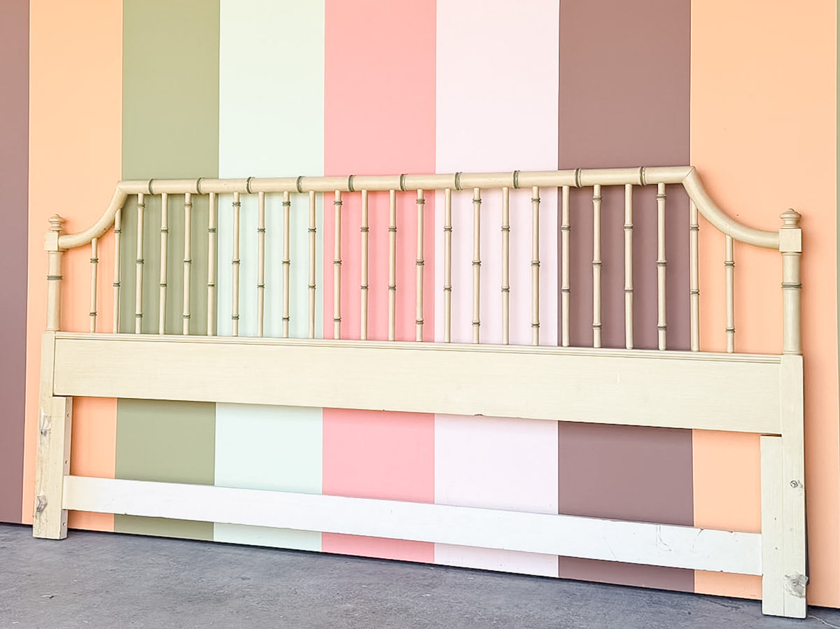 Faux Bamboo Pagoda King Headboard