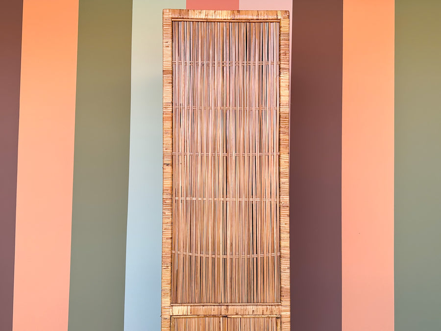 Island Style Rattan Wrapped Cabinet