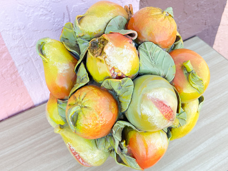 Seasonal Fruits Italian Ceramic Topiary