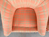 Pair of Coral Swivel Barrel Chairs