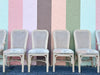 Set of Six Pencil Reed Rattan and Cane Dining Chairs