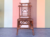 Tortoiseshell Rattan Pagoda Desk and Chair