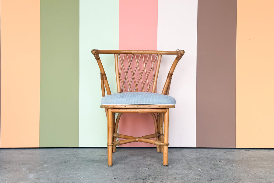 Barrel Back Rattan Accent Chair